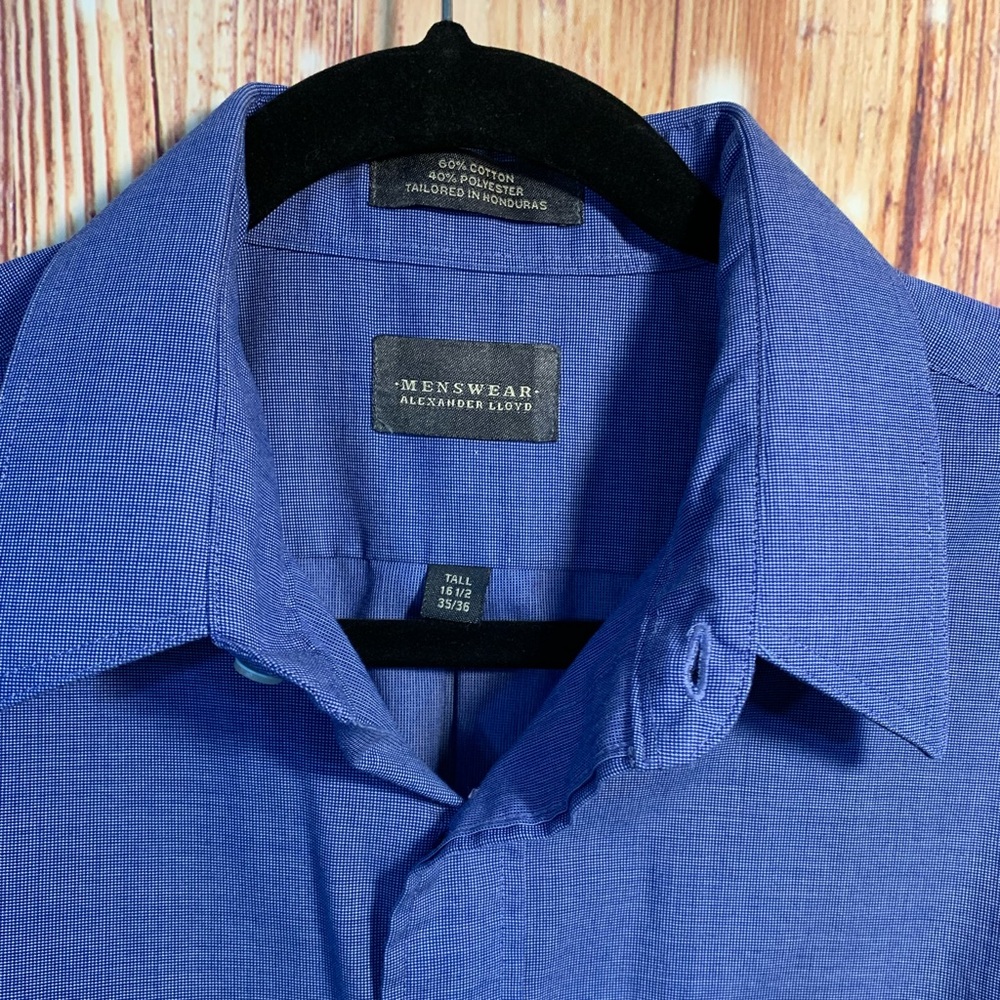 Alexander Lloyd Chambray Button Down Shirt 16 1/2 - Picture 5 of 6